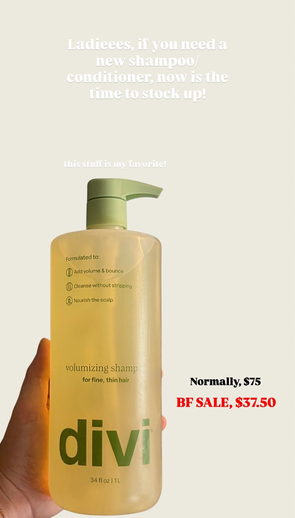 IYKYK, & if you don’t, you need to find out! 🤌🏼 my favorite shampoo/conditioner is on major sale during Black Friday week on Amazon! 

#LTKGiftGuide #LTKSaleAlert #LTKCyberWeek