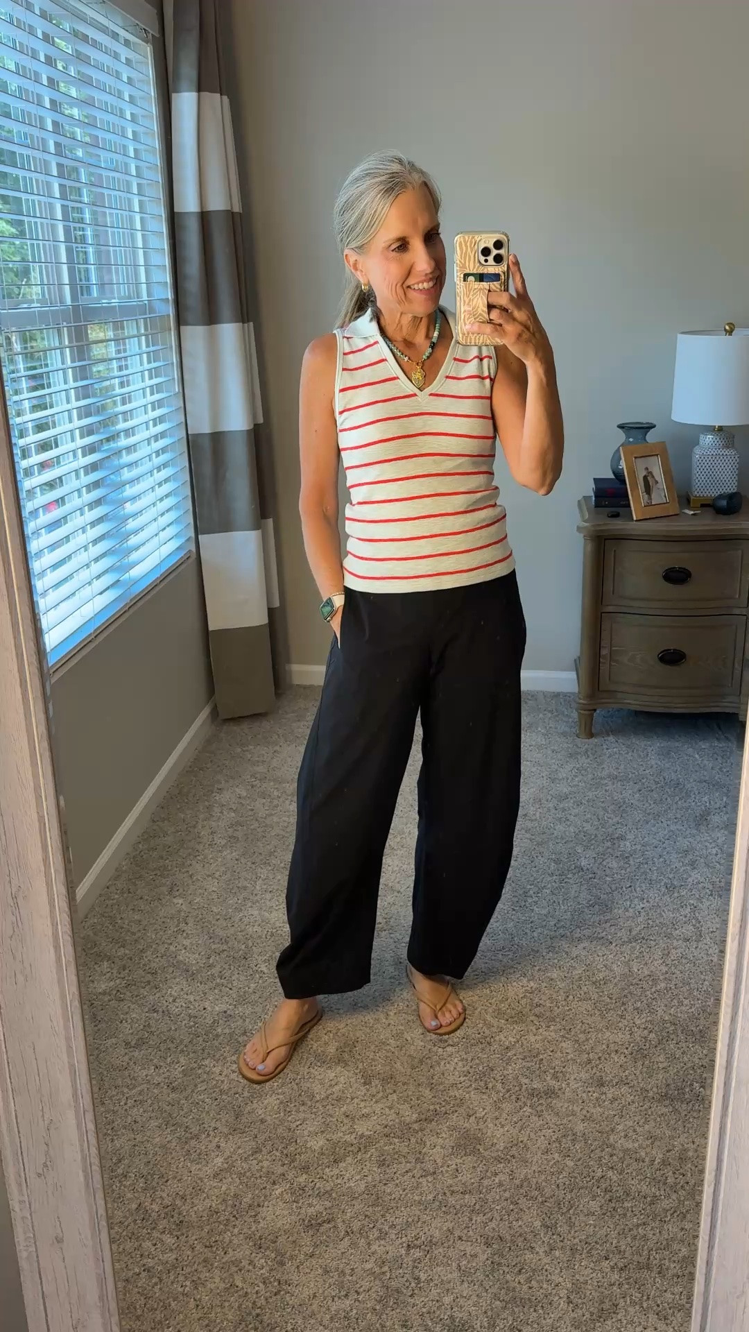 I love these @Ruti pants so much I wear them multiple days a week. I’m wearing a 4. The new lightweight sweater tank from @lillap is SO CUTE. I’m wearing small and it’s the perfect summer day style for polished comfort and cuteness. This makes a great everyday look or travel outfit.

#LTKootd #LTKOver40 #LTKTravel