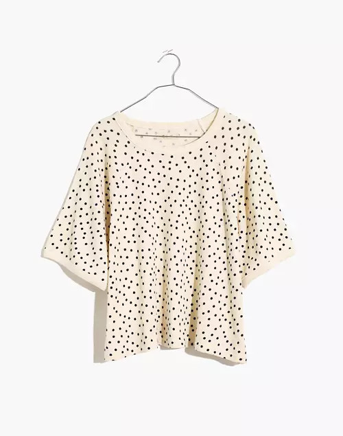 Waffle Knit Pajama Tee in Tossed Dot | Madewell