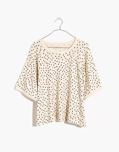 Waffle Knit Pajama Tee in Tossed Dot | Madewell