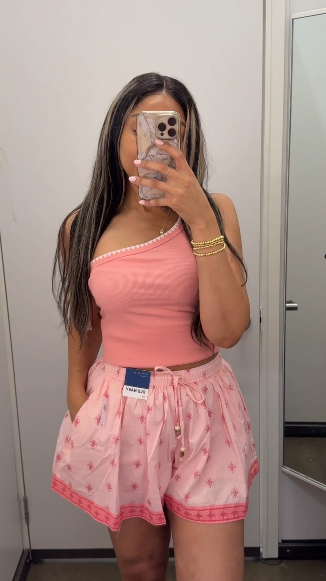 Love this drapey skirt short outfit 😍 wearing XS in top and shorts 🌸 50% off everything Old Navy ends tomorrow !

Affordable fashion spring summer outfit pink vacation drawstring stretchy colorful casual beach 

#LTKSaleAlert
