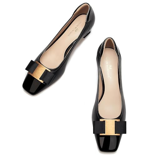 Black Shoes Women Dressy Comfort,Women's Pumps,Womens Dress Shoes Low Heel,Black Pumps for Women 2 inch Heel,by ImIronMonique, Black, 5.5 UK | Amazon (US)