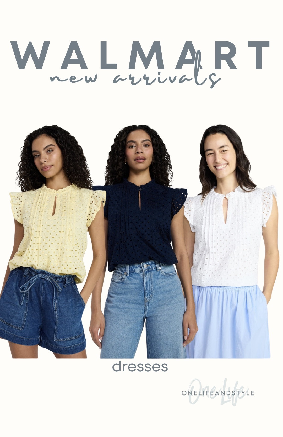 Walmart new arrivals - eyelet ruffle sleeve top  

#LTKSeasonal