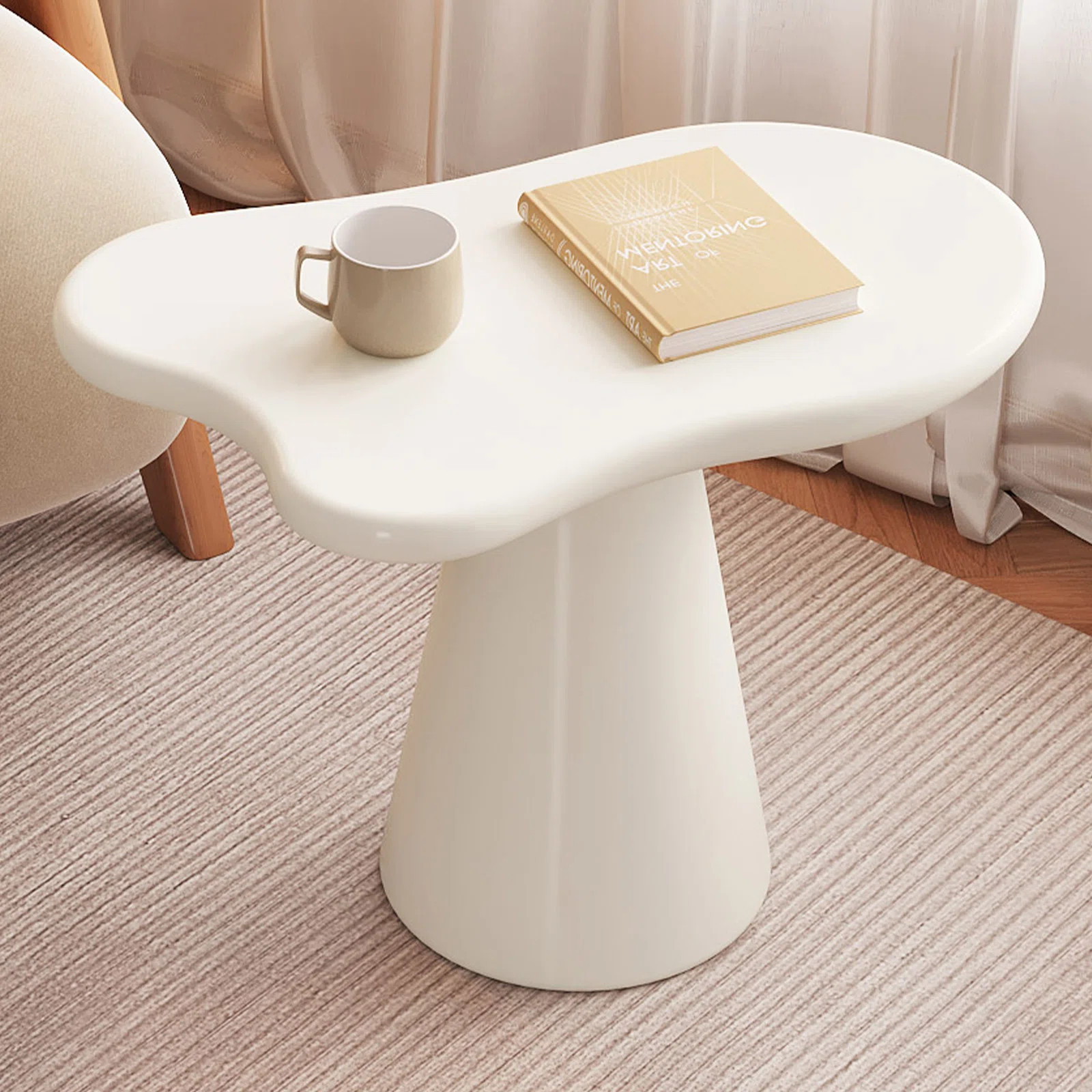 Cream End Table,irregular Side Table | Wayfair North America