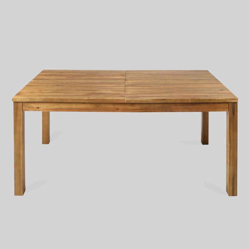 Wilson Rectangle Acacia Wood Expandable Dining Table Teak - Christopher Knight Home | Target