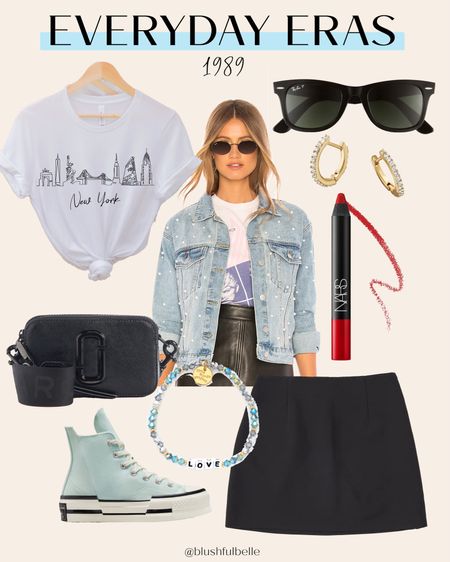 Everyday Eras: 1989 
Showing you how to dress like your favorite Taylor Swift era in a practical, everyday outfit. 

Eras Tour outfit, Taylor swift outfit, denim jacket, 1989 style, casual outfit 

#LTKstyletip #LTKshoecrush #LTKFind