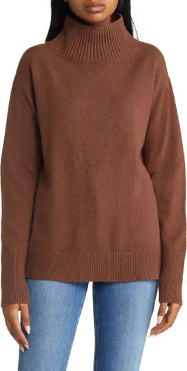 Caslon® Funnel Neck Cotton Blend Sweater | Nordstrom | Nordstrom
