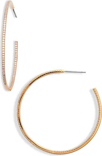 Pavé Cubic Zirconia Hoop Earrings | Nordstrom