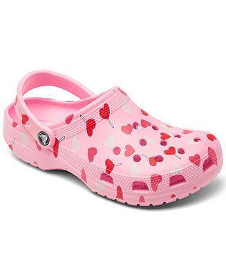Crocs Women's Classic Valentine's Day Clog Sandals from Finish Line - Macy's | Macy's