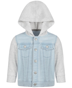 First Impressions Baby Boys Contrast Denim Hoodie, Created for Macy's | Macys (US)