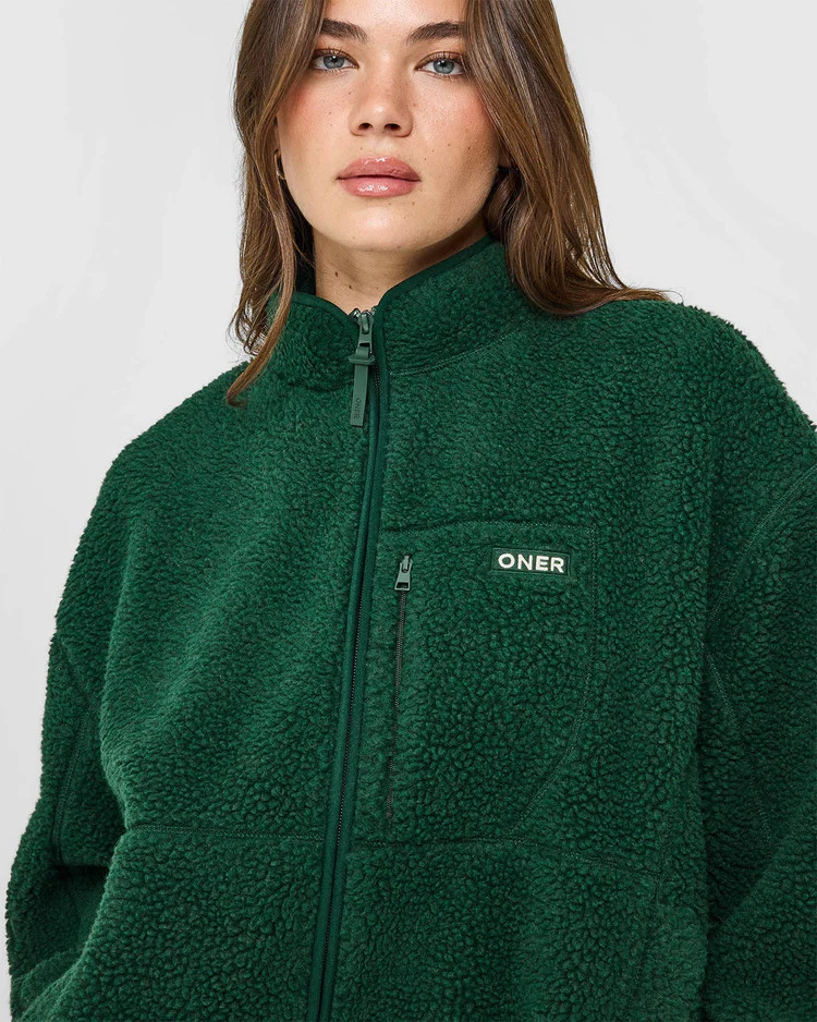 Fleece Jacket with Chest Pocket 
 Racing Green | Oner Active (UK / US)