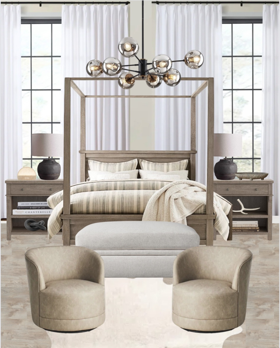 Modern rustic home, neutral home, master bedroom styling, Pottery Barn, At Home, Wayfair, Amazon, Arhaus

#LTKhome
