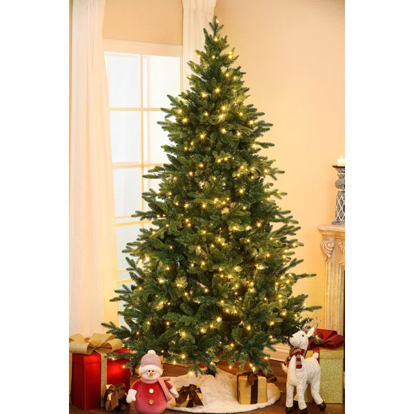 84'' Lighted Artificial Fir Christmas Tree | Wayfair North America