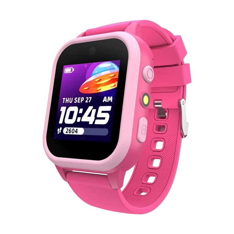 iTech Jr. 4 Kids Girls' Smartwatch with Camera, Audiobooks, and Games – Pink Case with Pink Str... | Walmart (US)