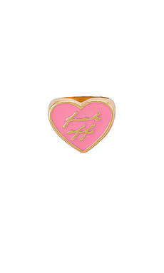 8 Other Reasons Gold Heart Ring With Resin "Fuck Off" in Pink from Revolve.com | Revolve Clothing (Global)