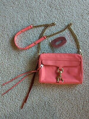 Rebecca Minkoff Mini M.A.C. Crossbody Bag Bright Pink Leather w/ Gold Hardware | eBay AU