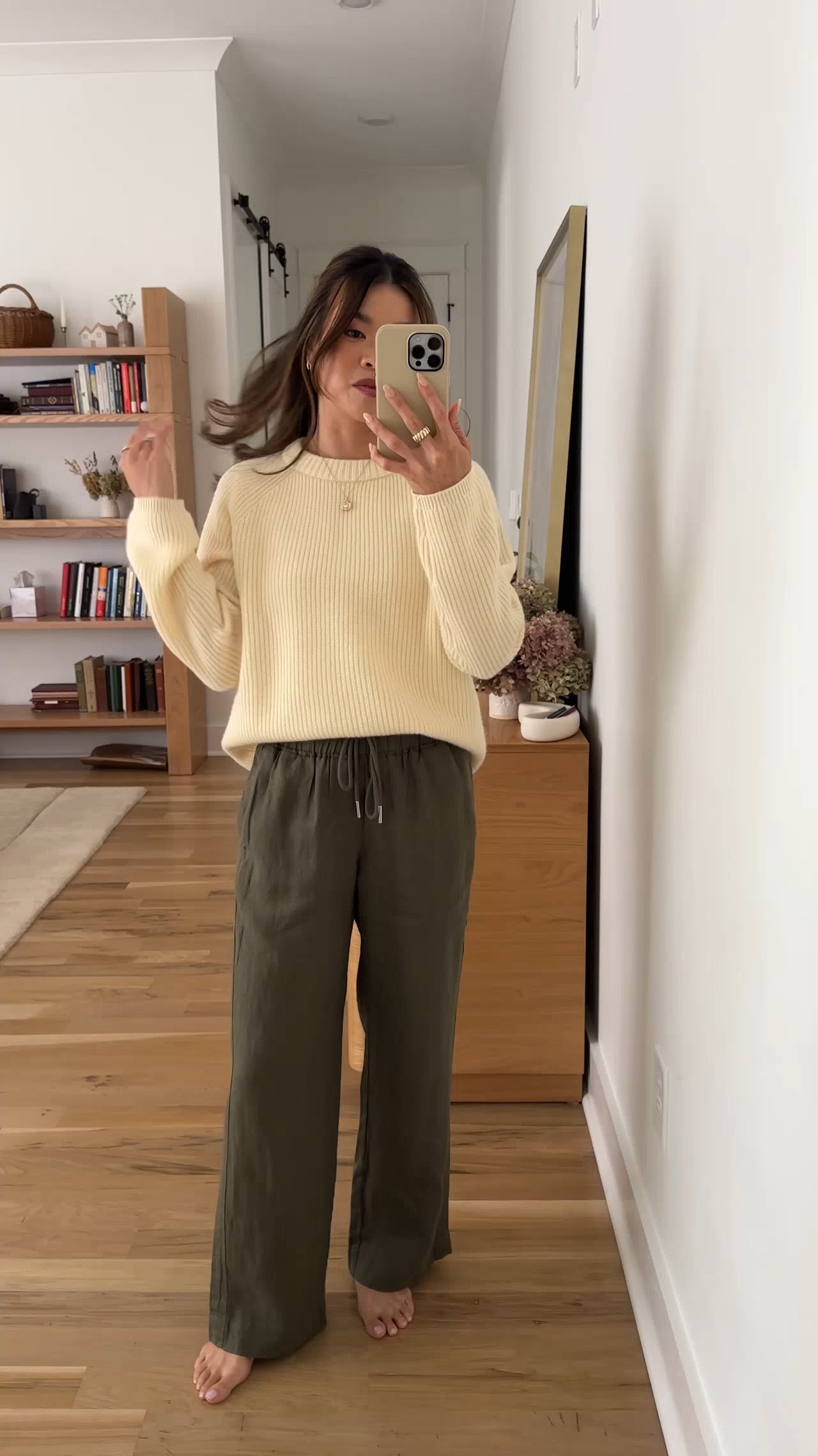 Sizing info:
Sweater size small
Pants size XS with 28” inseam in bayberry Olive

petite fashion, get dressed with me, outfit inspiration, ootd, nashville outfit, Nashville influencer, petite style, vacation style, casual outfits, mom style, petite pants, spring outfits, spring outfit info, spring pants, spring outfit idea, spring top, spring sweater, yellow sweater, quince pants, linen pants,  

 @Quince 

#LTKPetite #LTKootd #LTKmomlife