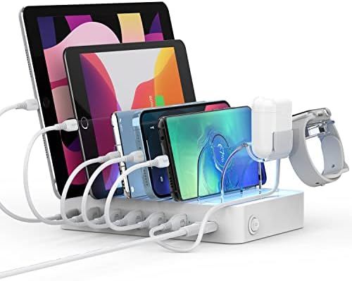 Amazon.com: SooPii 60W 6-Port Charging Station for Multiple Devices, PD 20W USB C Fast Charging f... | Amazon (US)