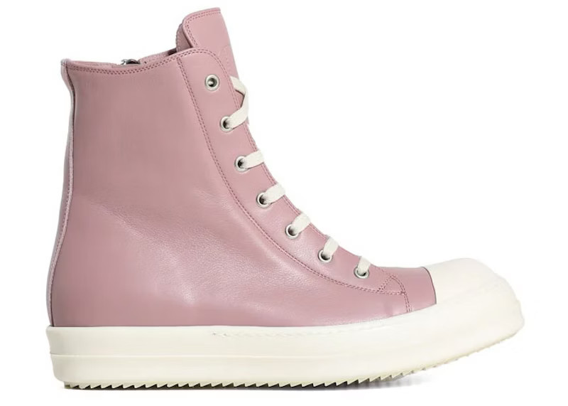Men's Rick Owens Lido High Sneaks Sneakers in Dusty Pink/Milk | StockX