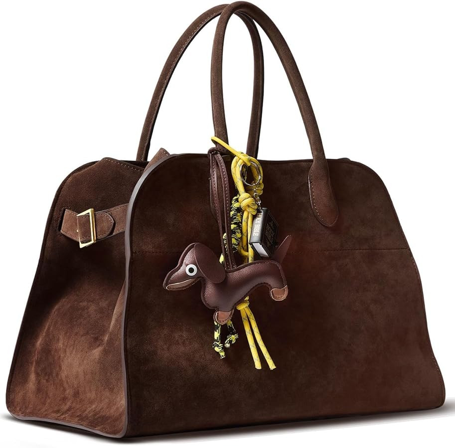 Purely Hand-Sewn Luxury Faux Suede Leather Tote Bag, 15” & 17” HOBO bag for women, Travel Han... | Amazon (US)