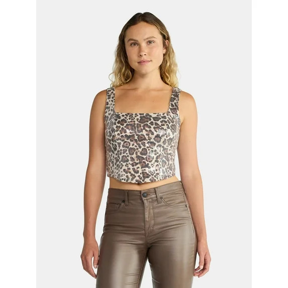 Madden NYC Sequin Corset Top, Women's | Walmart (US)