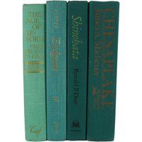 Green Vintage Books, Decorative Books Set For Mantel Decor, Home Decor | Etsy (US)
