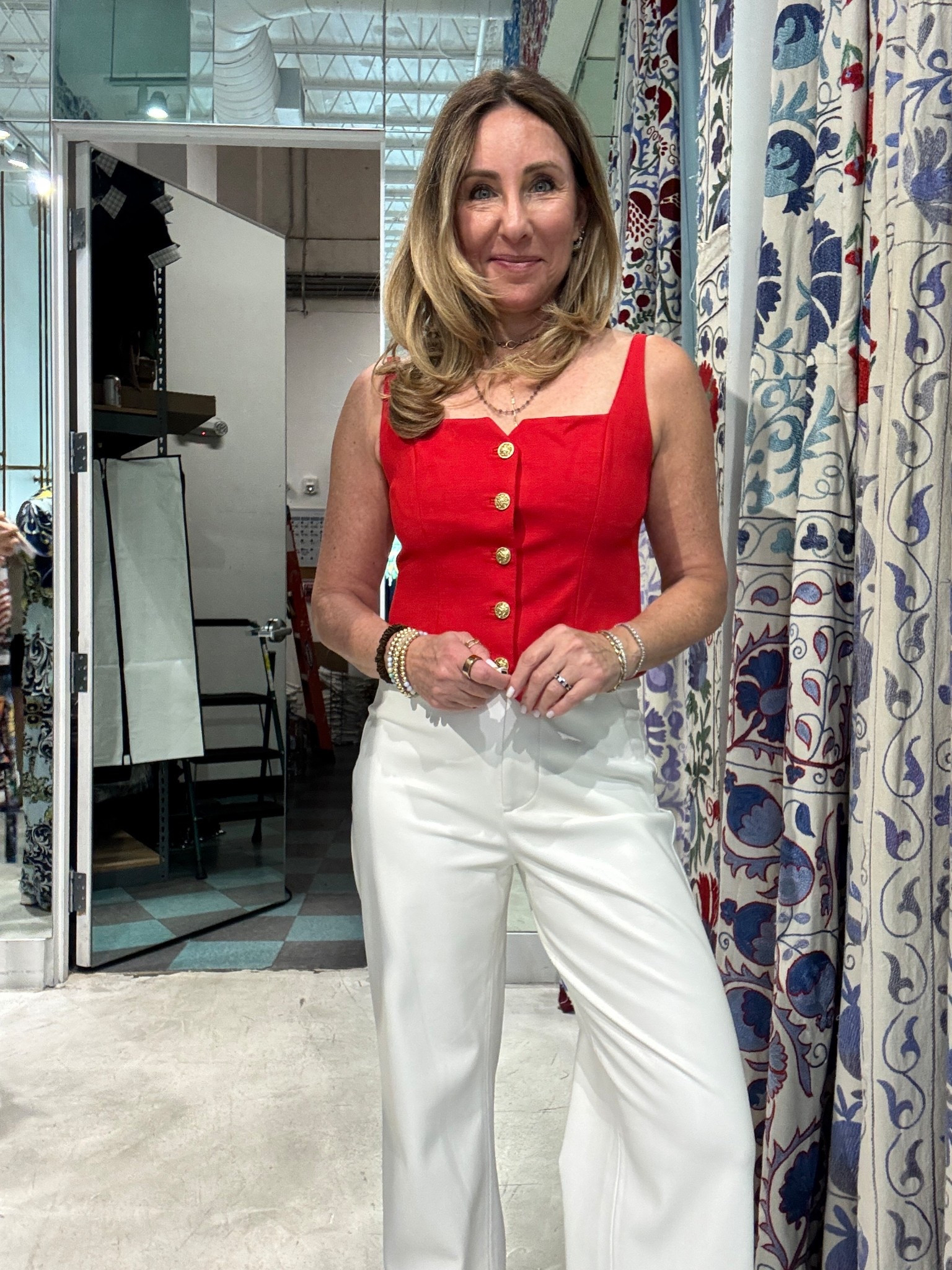 I’ve been seeing so much red this season. While it’s not “officially” one of the trending spring colors it always brightens up an outfit. If you like, wearing red, embrace it and bring it in to the warmer months this year. No reason to relegated only to holiday outfits.

#LTKootd #LTKgrwm