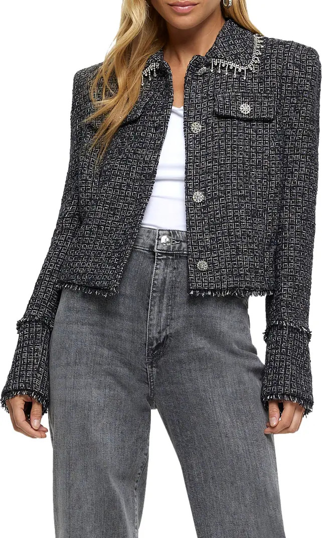 Diamante Bouclé Jacket | Nordstrom