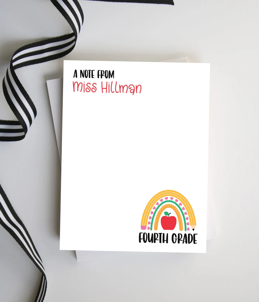 Teacher Rainbow Notepad Teacher Appreciation Boho Teacher - Etsy | Etsy (US)