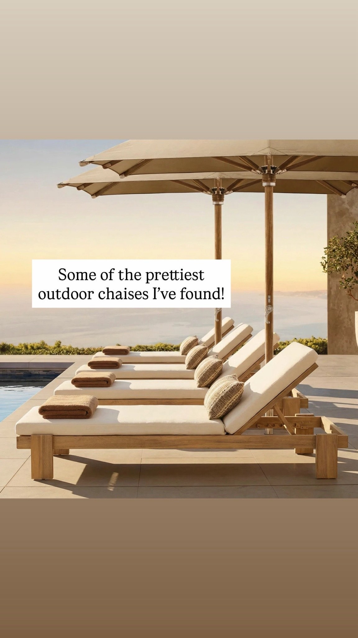 #ad @Wayfair stunning outdoor chaises on sale right now!! #wishyouwerehere #outdoor #wayfair #wayfairpartner