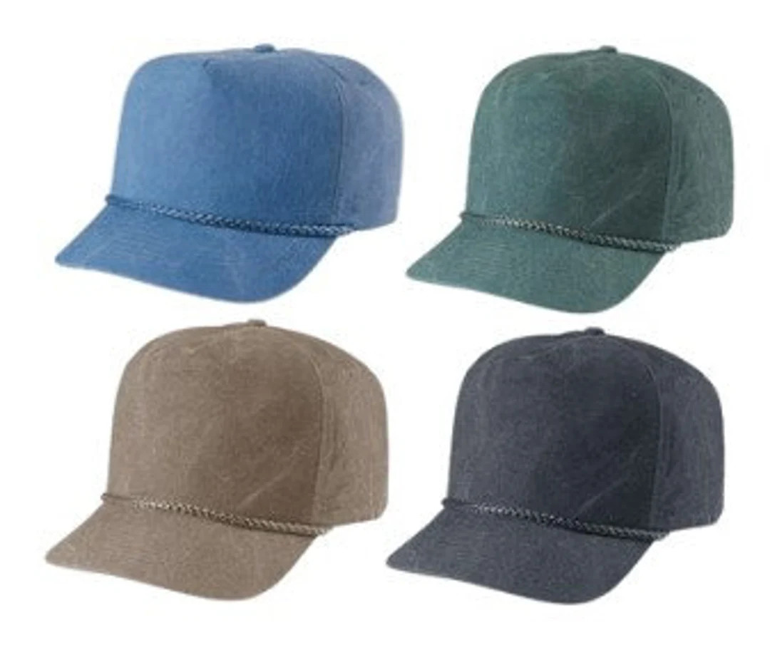 Blank Solid Stonewashed Canvas Hat - Etsy | Etsy (US)