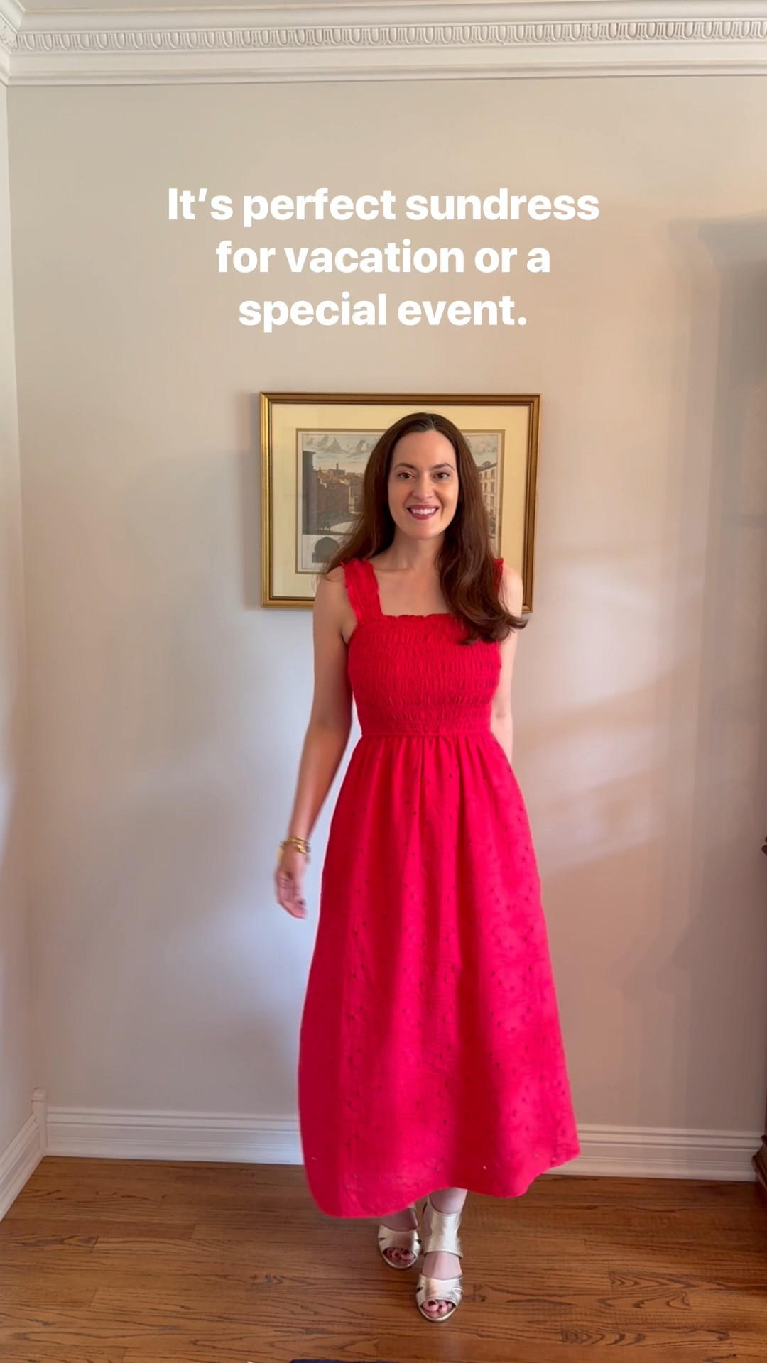 Loving the color this elegant sundress that is perfect to wear for Summer parties, daytime weddings and vacations. Also, I like the thicker straps so you can comfortably wear a regular bra and not worry about a strapless one. The dress is available in a number of other colors too. #reddresses #founditonamazon #weddingguestdress #vacationdresses

#LTKWedding #LTKTravel #LTKootd