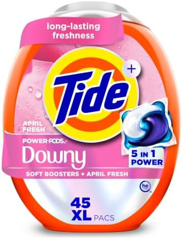 Tide Power PODs + Downy Laundry Detergent Pods, 45 Count, Soft Boosters + April Fresh | Amazon (US)