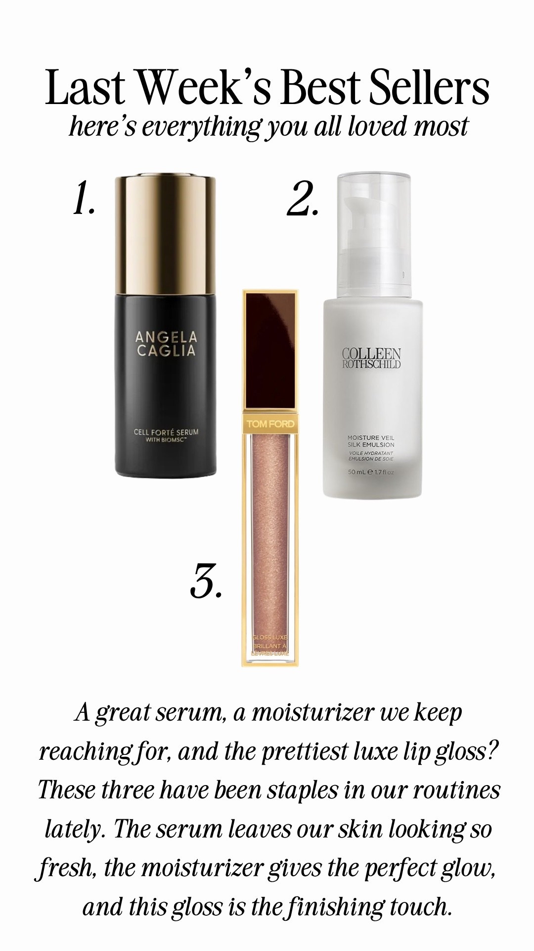 Last weeks bestsellers
