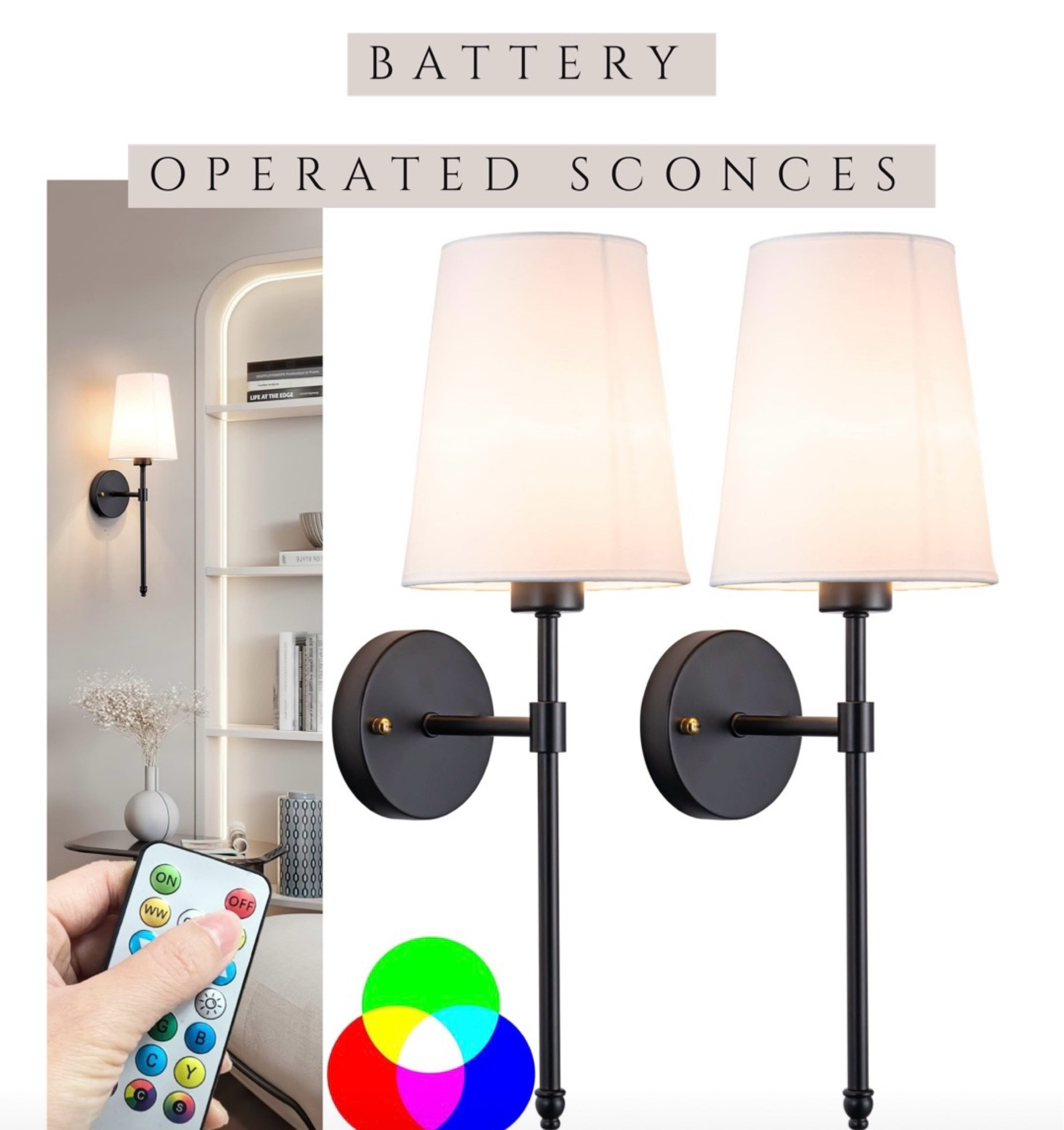 Battery operated sconces! Amazon finds! 

#LTKsalealert #LTKhome
