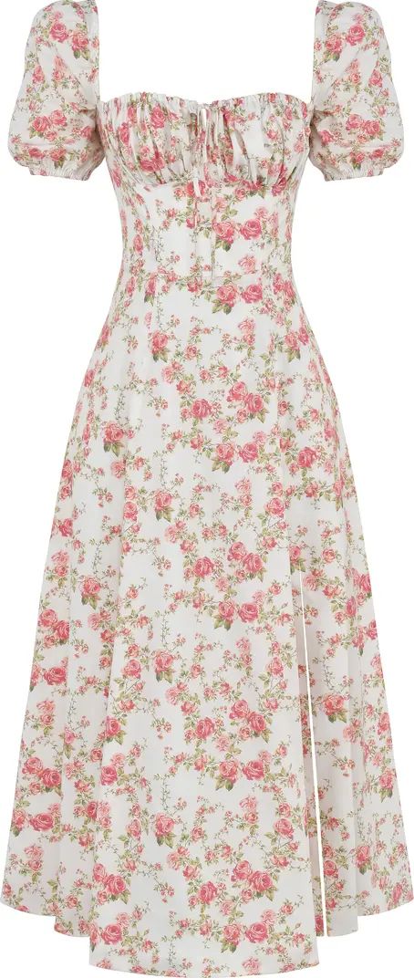 Tallulah Floral Cotton Blend Sundress Light Pink Floral Dress Floral Midi Dress Floral Dresses 2024 | Nordstrom