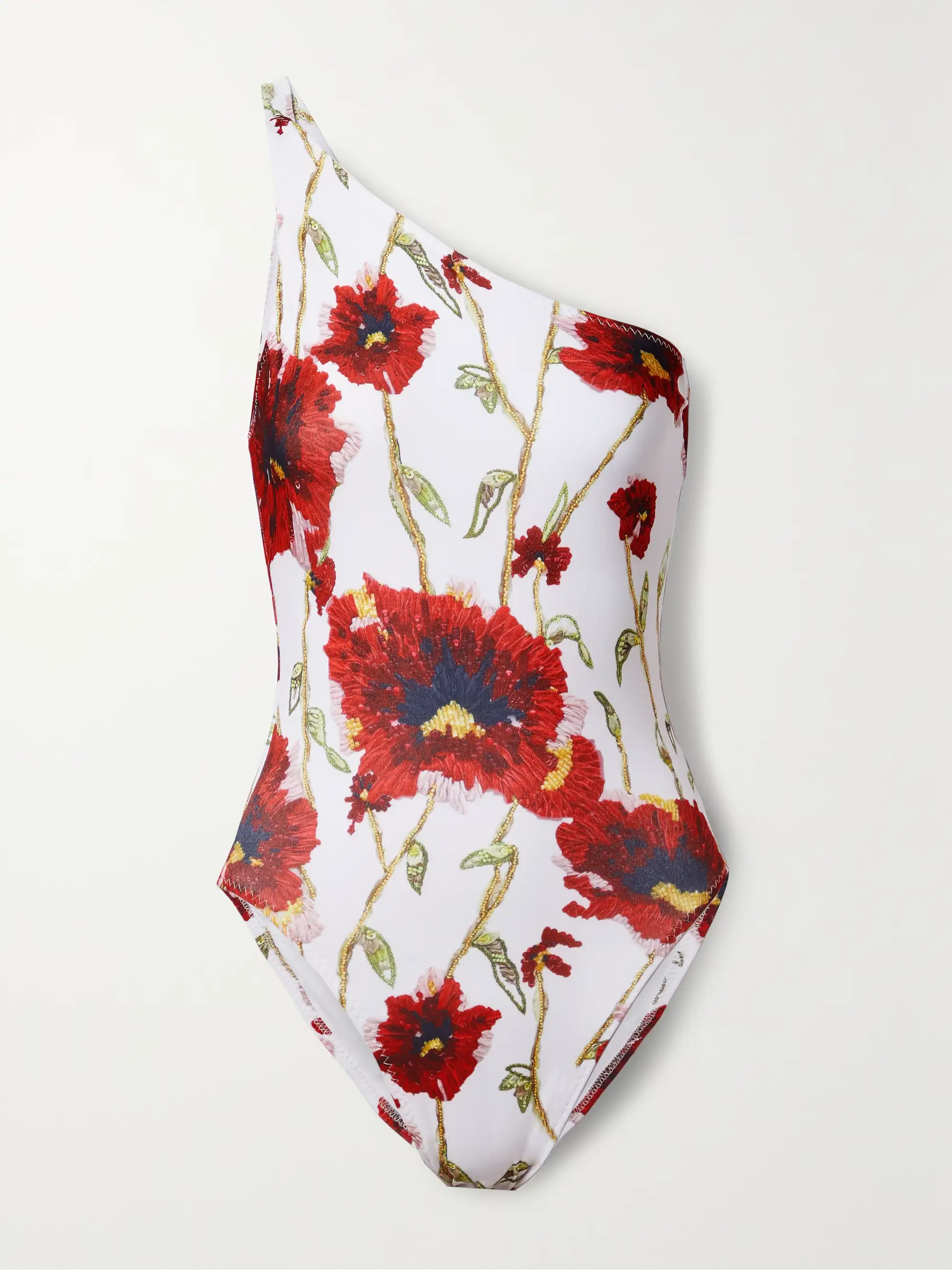 Mio one-shoulder floral-print swimsuit | NET-A-PORTER (US)