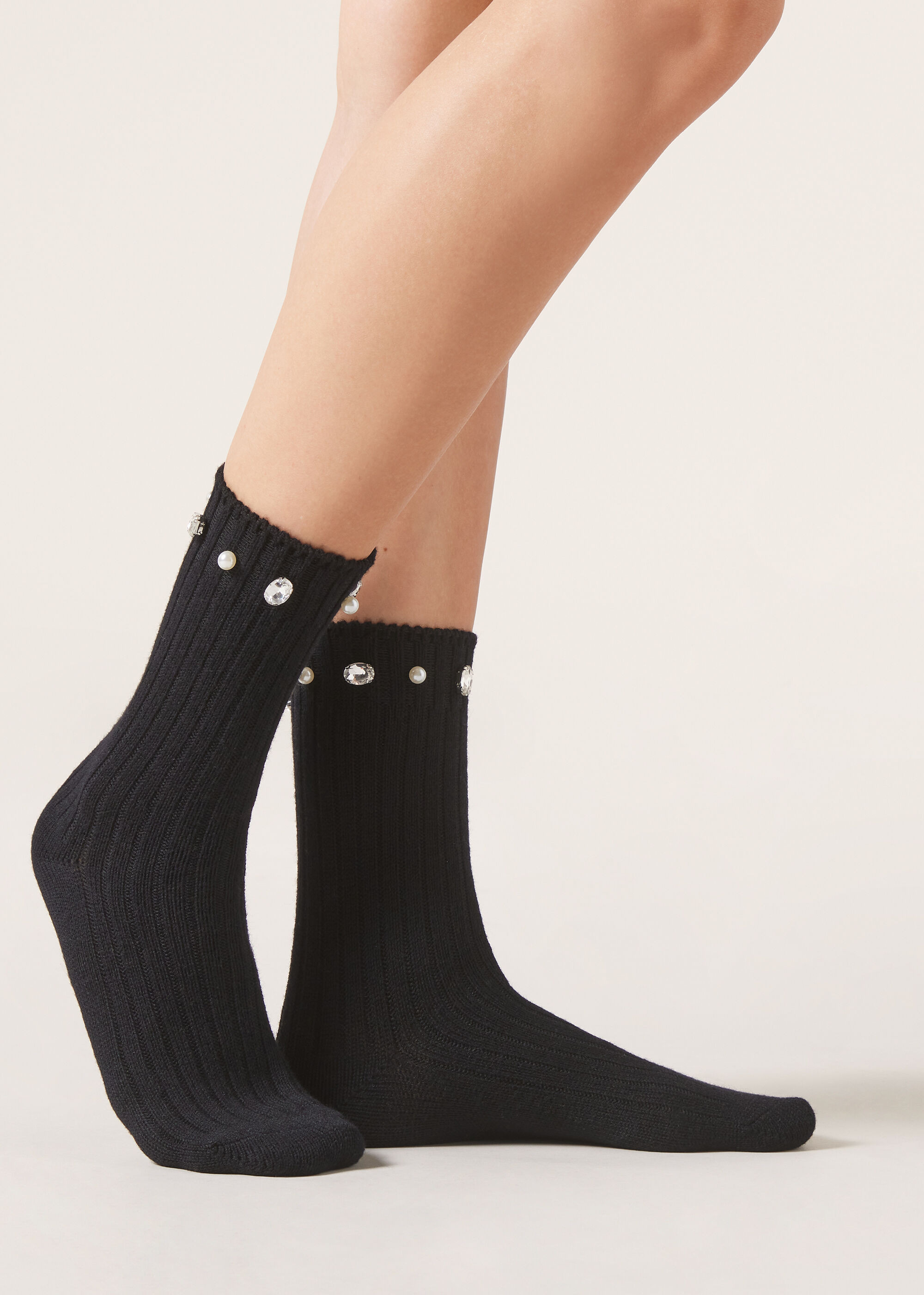 Pearl and Rhinestone Socks with Wool | Calzedonia US