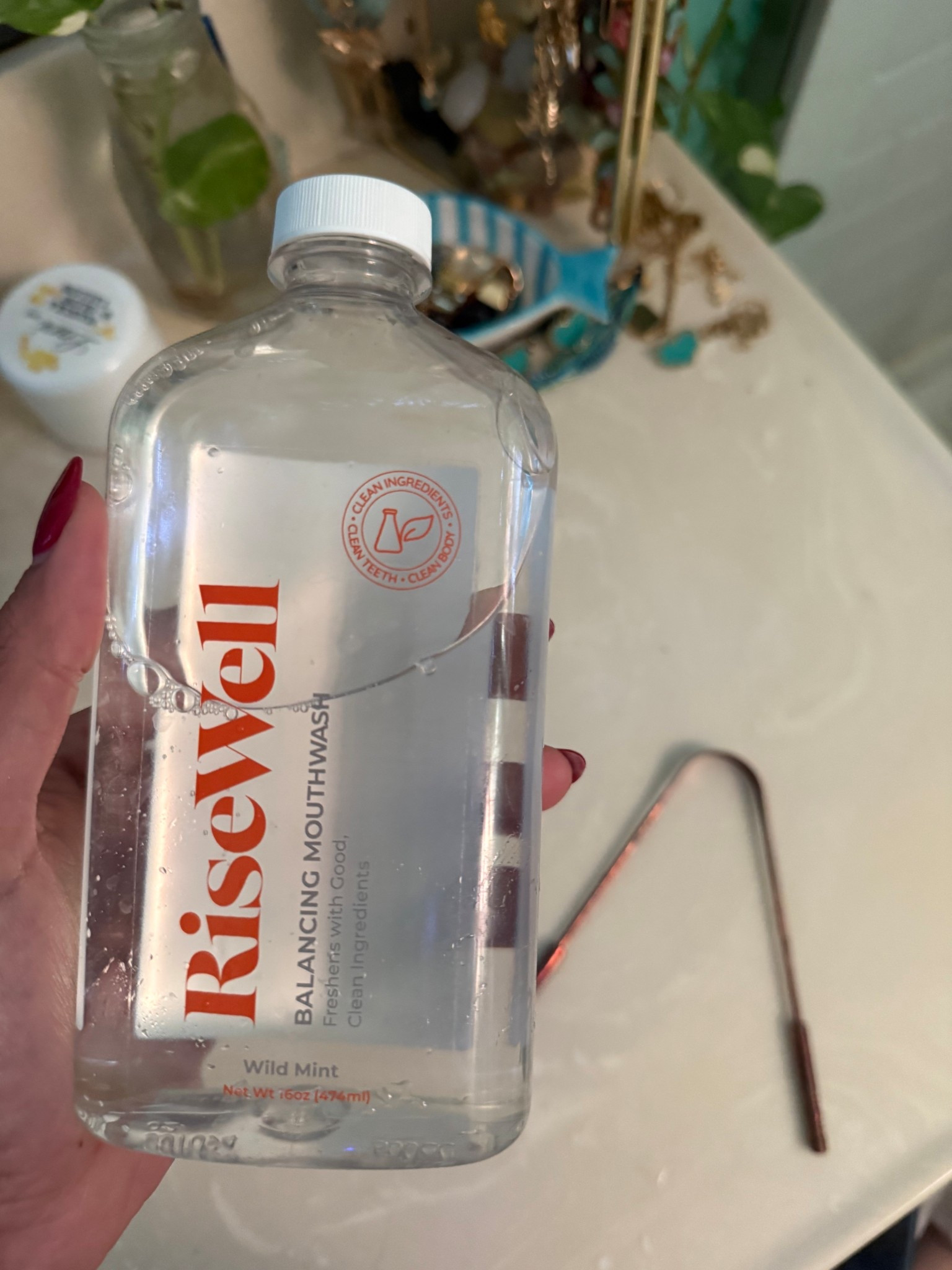 RiseWell Balancing Mouthwash - pH Balancing Alkaline Alcohol Free Mouthwash - Dentist Developed Dry Mouth Rinse - No Added Fluoride and SLS-Free - Wild Mint, 16 Oz

#LTKmorningroutine #LTKdayinmylife