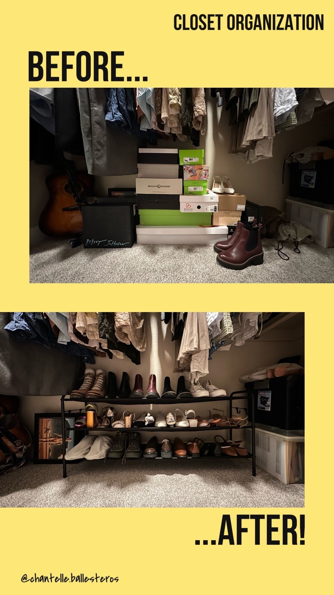 I’m not sure why it took me so long to get a shoe rack in our closet, but it’s a complete game changer! I love that I can see all of my shoes and easily grab them without having to rummage through the box. I also would forget about shoes I have because I couldn’t see them 😅 Such an easy solution and makes getting dressed even better!

#LTKdayinmylife #LTKHome #LTKstorytime