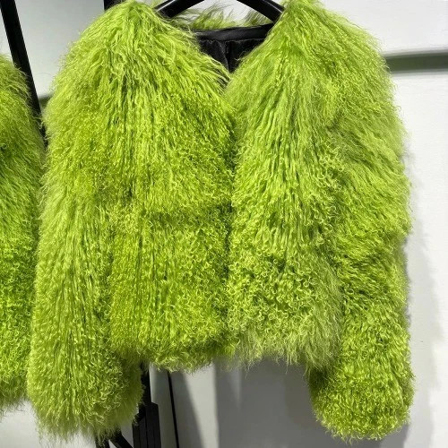 Plus Size Real Mongolia Sheep Fur Jacket Coat Women Winter Warm Fur Coat Fashion | eBay US