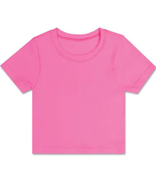 Iscream Big Girls Pink Ribbed Self Sleeve Seamless Shirt | Dillard's | Dillard's
