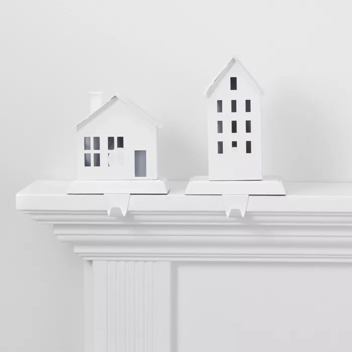 2pk House Christmas Stocking Holder Silver - Wondershop™ | Target