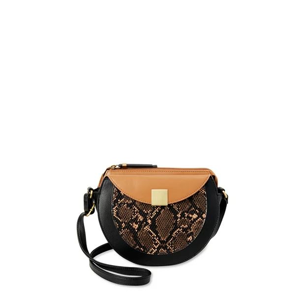 Time and Tru Bailey Women's Crossbody Bag with Front Flap Magnetic Pocket | Walmart (US)