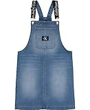 Calvin Klein Girls' Denim Skirtall Dress, Overall Style with Hook & Loop Closure, Boyfriend Fit, ... | Amazon (US)