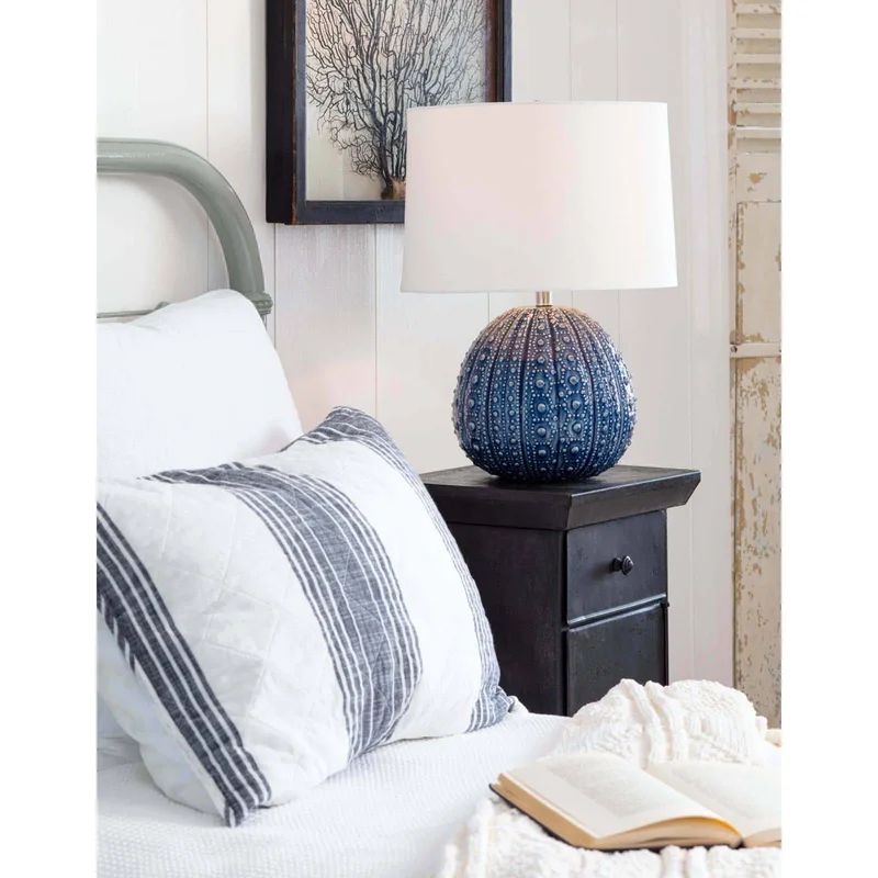 Sanibel Coastal Living Table Lamp, 1-Light, Blue, Linen Shade, 21"H (13-1354BL 50500TM) | Wayfair North America