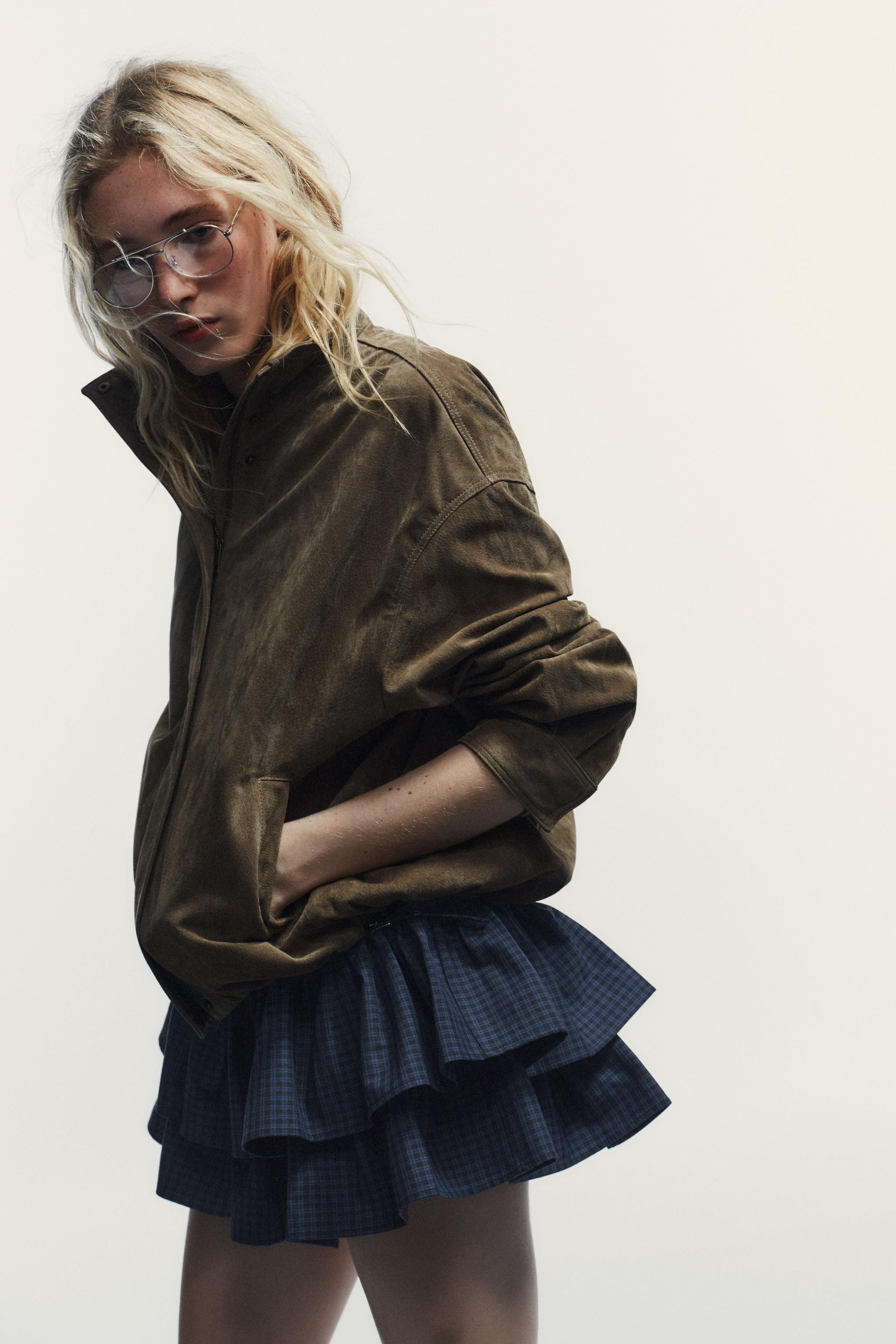 100% VOLUME SUEDE LEATHER JACKET | Zara UK