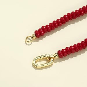 Beaded Gemstone Necklaces for Women Bohemian Colored Choker Natural Stone Bead Summer Beach Handm... | Amazon (US)