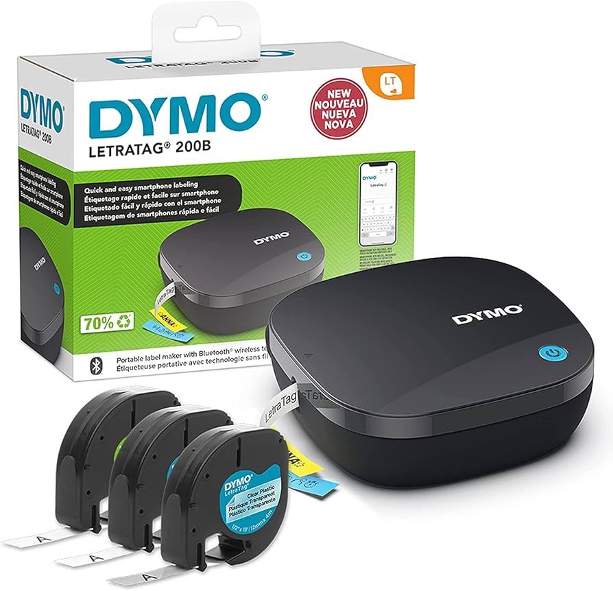 DYMO® LetraTag® 200B Bluetooth® Label Maker, Compact Label Printer, Connects Through Bluetooth... | Amazon (US)