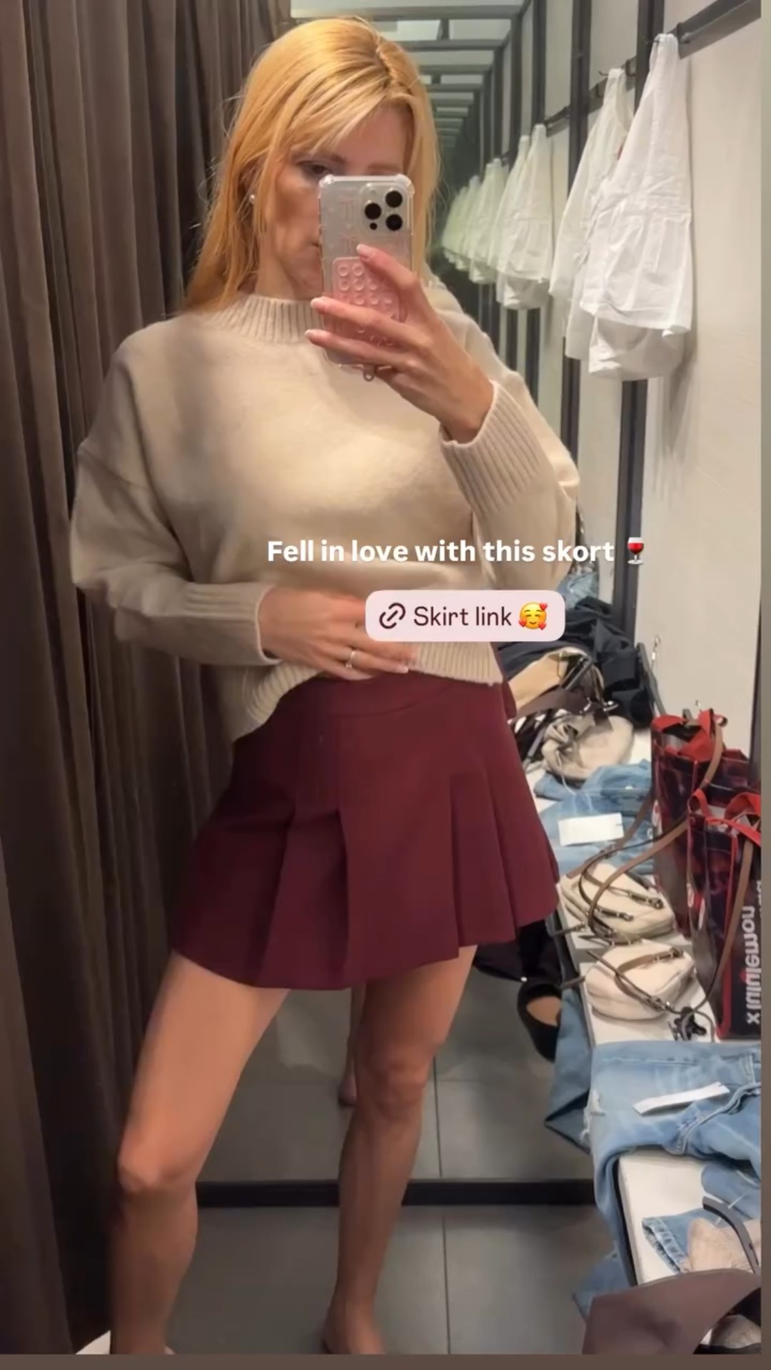 Fell in love with this skort 🍷 @zara